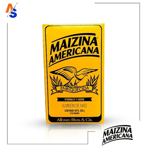 Almidón de Maíz con Vitamina B1 y Hierro Maizina Americana 200 gr
