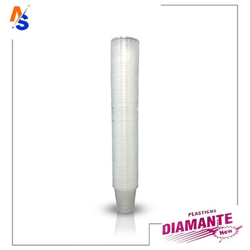 Vasos Plásticos Desechables Nro. 37 2,50 oz (74 cc) Diamante (100 Unidades x Paquete)