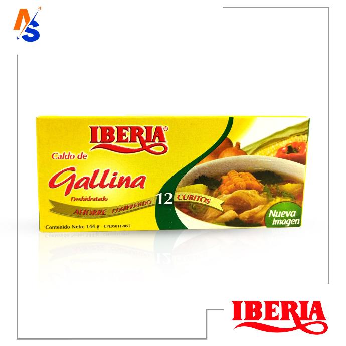Caldo de Gallina Deshidratado (Cubito) Iberia 144 gr