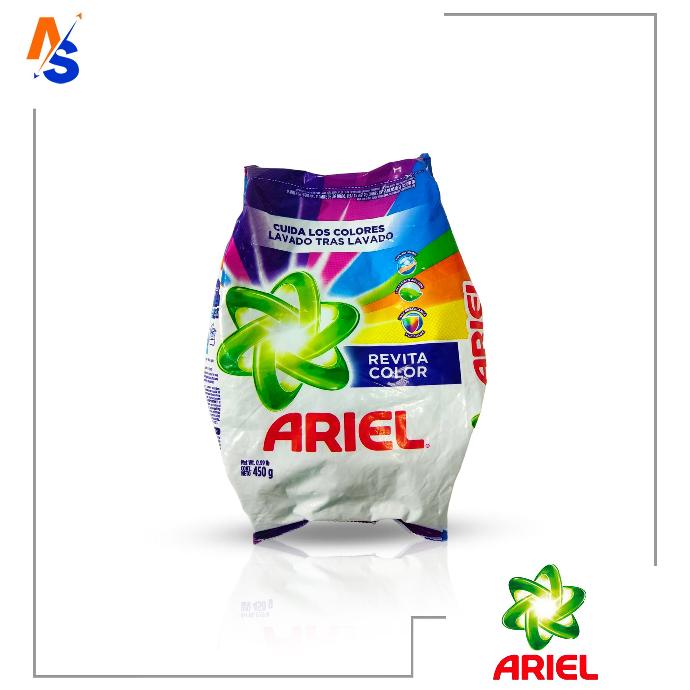 Detergente en Polvo Revitacolor Ariel 450 gr 