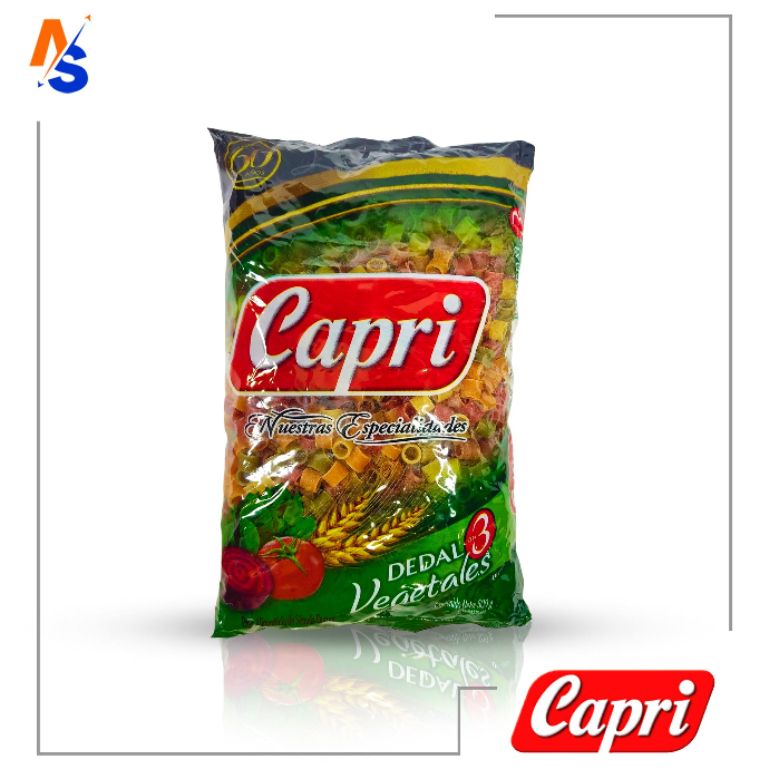 Pasta (Dedal con 3 Vegetales) Especialidades Capri 500 gr