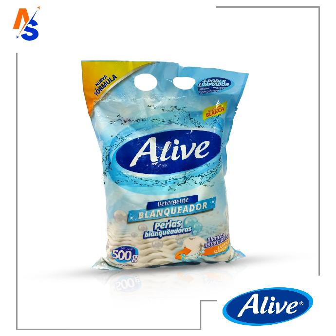 Detergente (Blanqueador) Perlas Blanqueadoras Alive 500 gr