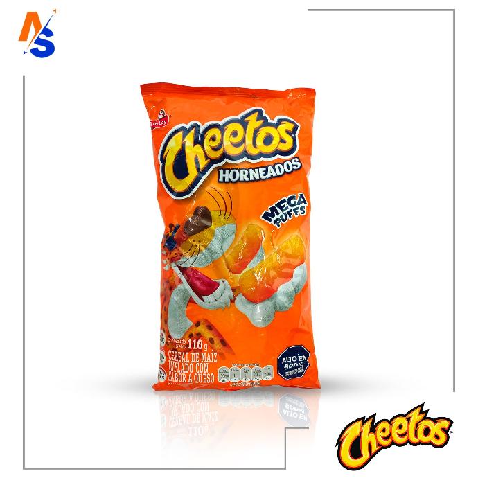 Cereal de Maíz Inflado con Sabor a Queso (Mega Puffs) Cheetos 110 gr