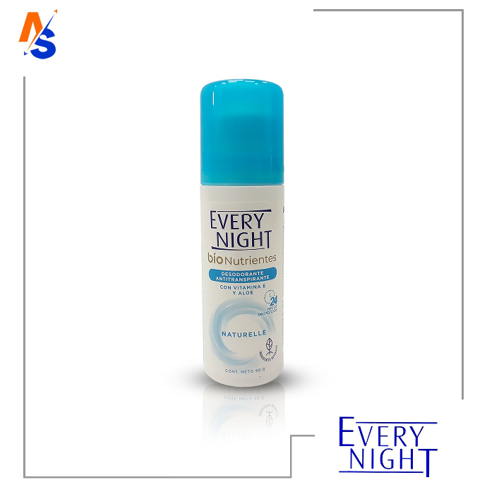 Desodorante Antitranspirante (Naturelle) Bíonutrientes (Roll On) Every Night 90 gr 