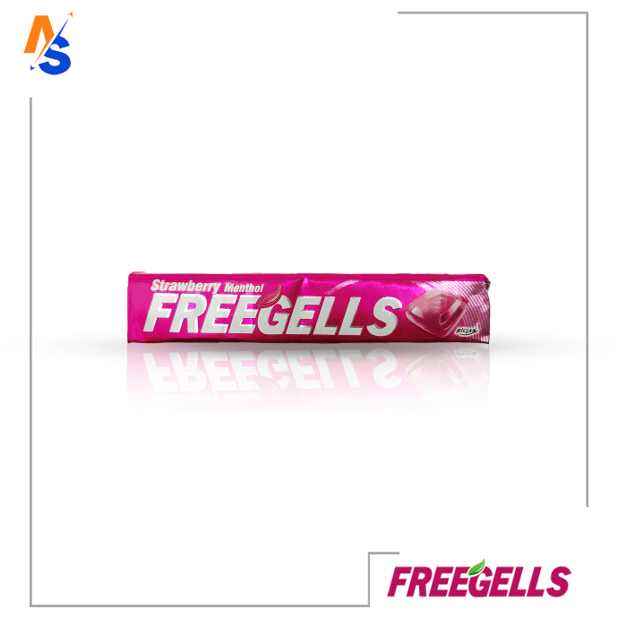 Caramelos Duros Sabor a (Fresa y Mentol) Freegells 27,9 gr