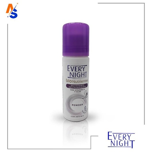 [7590005162832] Desodorante Antitranspirante Bío Nutrientes Roll-On (Powder) Every Night 90 gr
