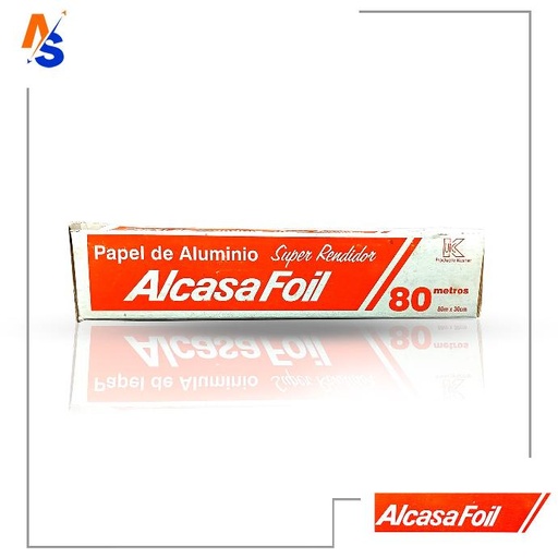 [7591559000229] Papel de Aluminio Super Rendidor Alcasa Foil 80 mts (80 mts x 30cm)