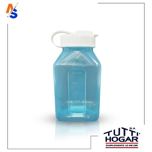 [7594001261544] Botella Clear Cuadrada P-517 Tutti Hogar 0.50 Lts (Varios Colores)