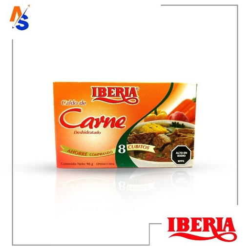[7591221171011] Caldo de Carne Deshidratado (Cubito) Iberia 96 gr