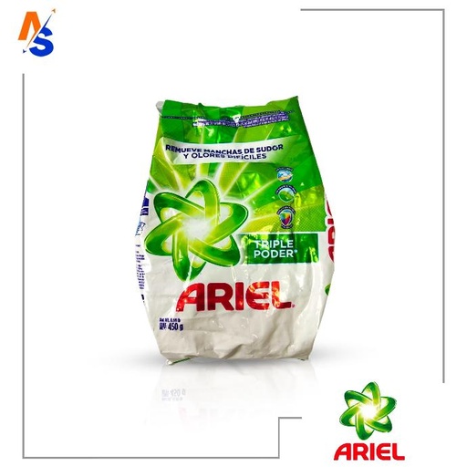 [7500435124683] Detergente en Polvo Triple Poder Ariel 450 gr