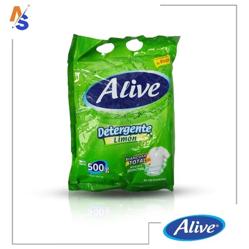 [7597597003017] Detergente (Limón) Blancura Total Alive 500 gr