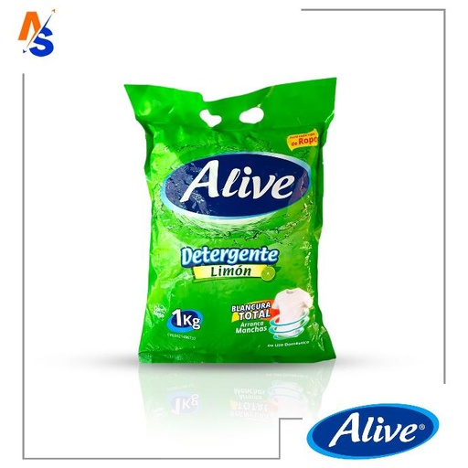 [7597597003000] Detergente (Limón) Blancura Total Alive 1 Kg