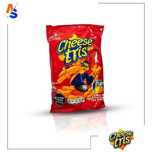 [7591206010328] Cereal de Maíz Inflado (con Queso) Cheese Tris 54 gr