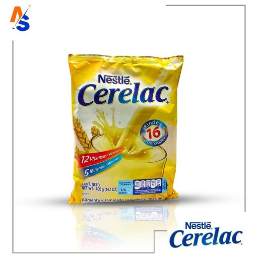 [7591016203729] Cereal Alimenticio Fortificado en Polvo (Cerelac) Nestlé 400 gr
