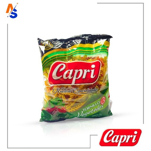 [7591151142211] Pasta (Tornillo con 3 Vegetales) Especialidades Capri 500 gr