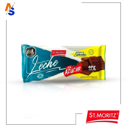 [7591720031243] Chocolate de Leche con Splenda (Sin Azúcar) St. Moritz 100 gr