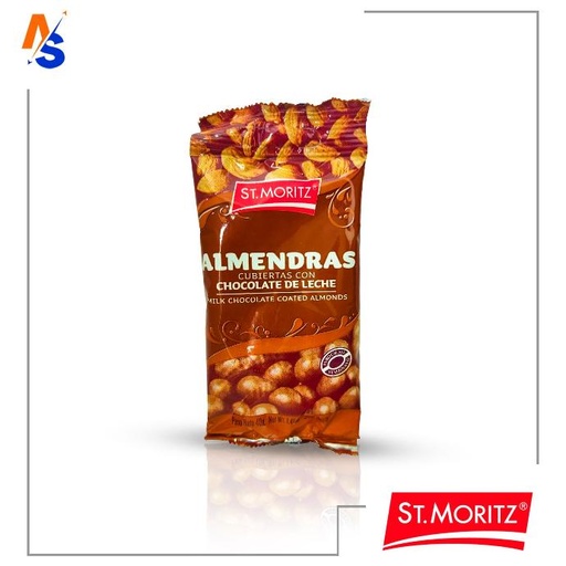 [7591720030307] Almendras Cubiertas con (Chocolate de Leche) St. Moritz 40 gr