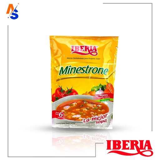[7591221625187] Mezcla Deshidratada para Preparar Sopa (Minestrone) Iberia 65 gr
