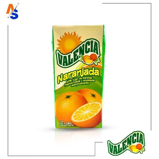 [7591301000774] Jugo de Naranja (Naranjada) 60 % Valencia 1 Lt