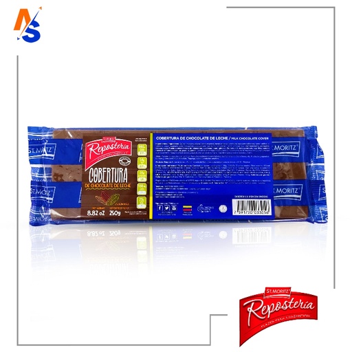 [7591720033056] Cobertura de (Chocolate de Leche) Repostería St. Moritz (Tableta) 250 gr