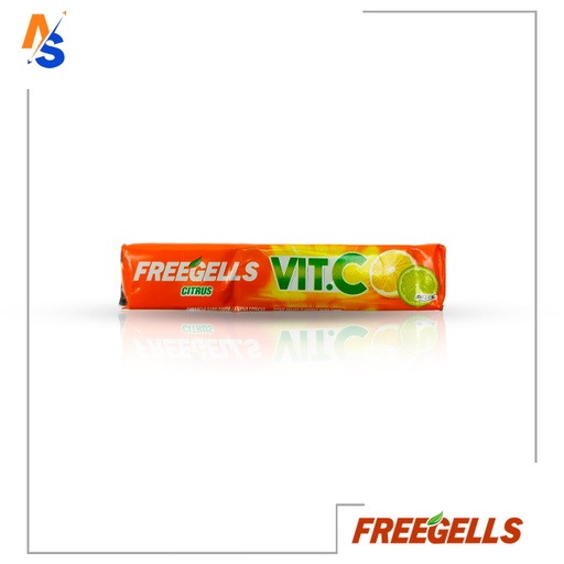 [7891151039673] Caramelos Duros Sabor a (Frutas Cítricas) Vit-C Freegells Citrus 27,9 gr