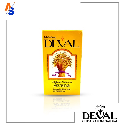 [736674060414] Jabón Exfoliante Natural de Avena Deval 92 gr