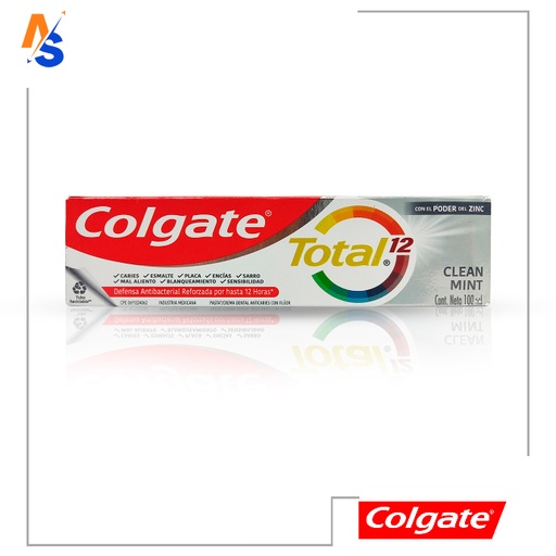 [7501035911369] Crema Dental Anticaries con Flúor (Clean Mint) Total 12 Colgate 100 ml