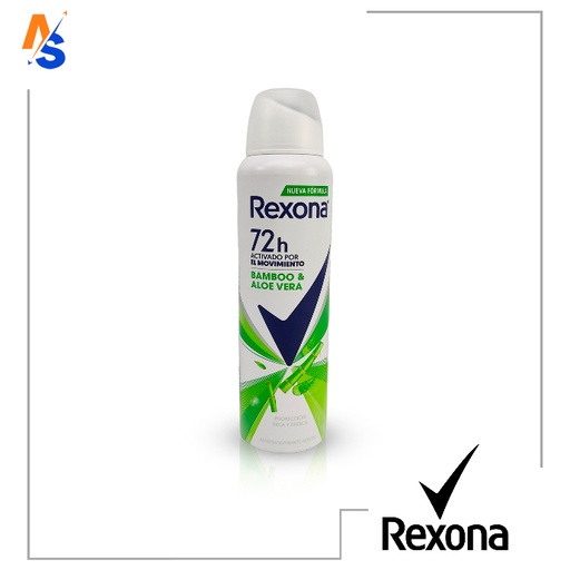 [7791293032450] Desodorante en Aerosol Antitranspirante (Bamboo & Aloe Vera) Rexona 150 ml / 89 gr