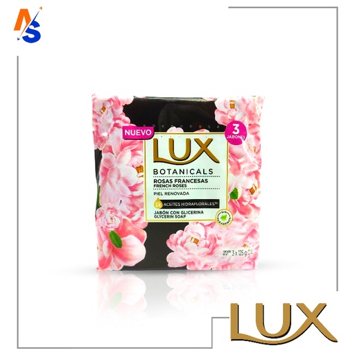[7702006205054] Jabón de Tocador con Glicerina (Rosas Francesas) Lux Botanicals (Tripack) 3x 125 gr