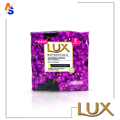[7702006205092] Jabón de Tocador con Glicerina (Orquídea Negra) Lux Botanicals (Tripack) 3x 125 gr