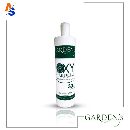 [7590103001835] Oxidante en Crema (Agua Oxigenada) Gardens 30 Vol 1 Lt