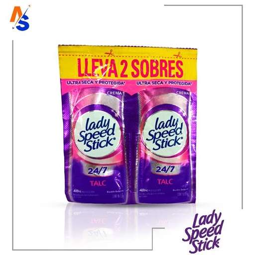 [7501033204500] Desodorante Antitranspirante en Crema (Talc) Lady Speed Stick 24/7 9 gr
